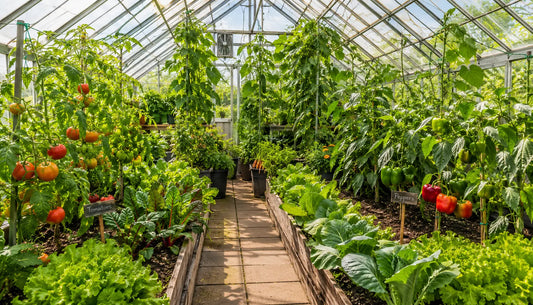 Green house with vegetables