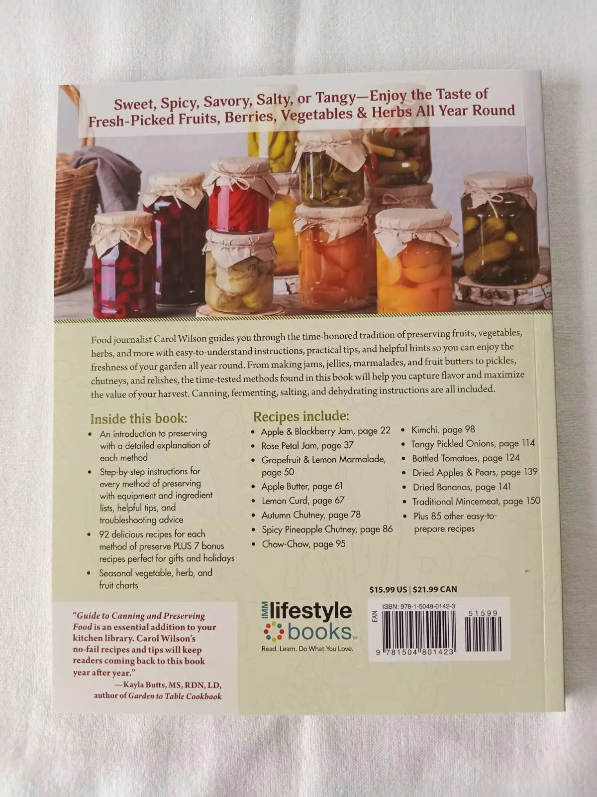 Book - Guide to Canning and Preserving Food – 80+ Jam, Pickle & Chutney Recipes | Carol Wilson Botanical Love